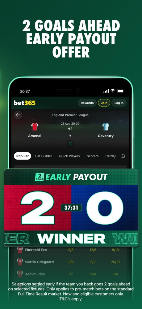 Bet365 app screenshot 3