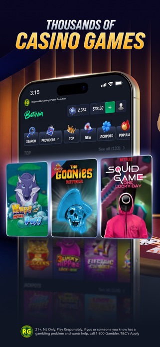 Betinia Casino app screenshot 2