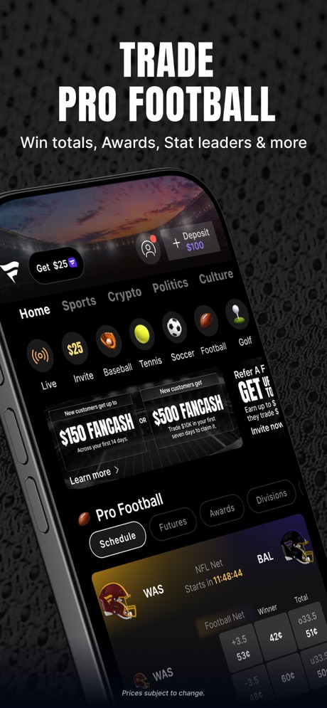 Fanatics Markets app screenshot 1