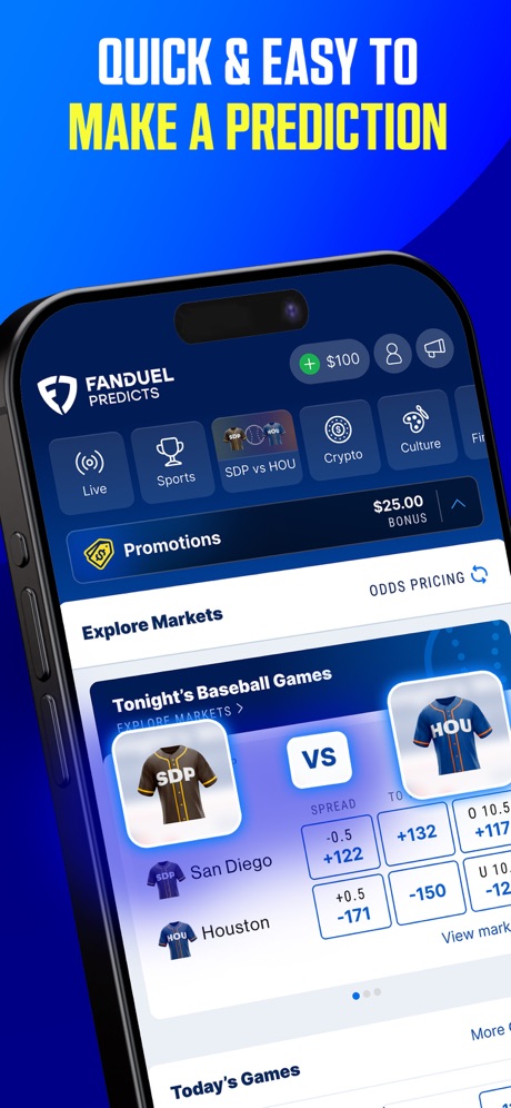 FanDuel Predicts app screenshot 1