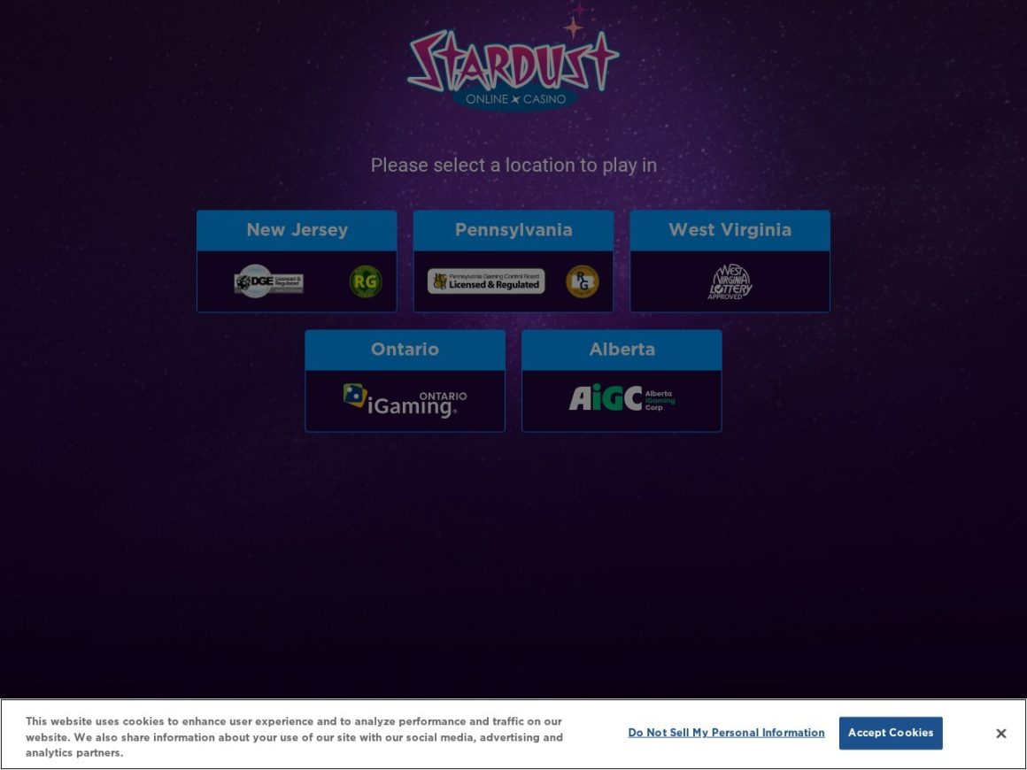 Stardust Casino official website homepage