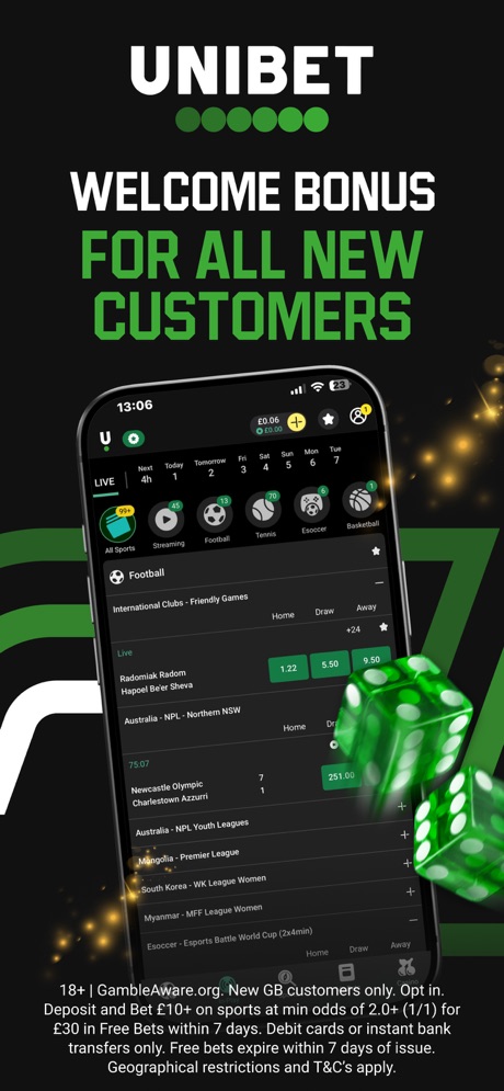 Unibet app screenshot 1