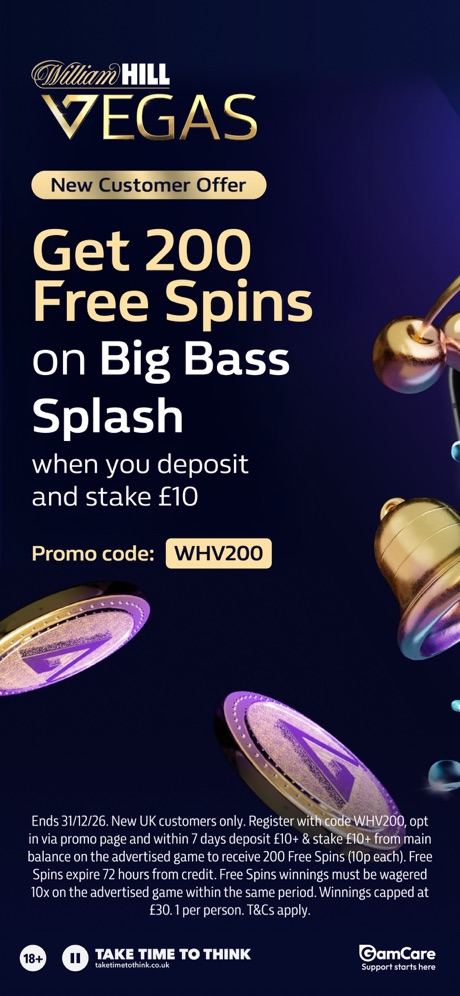 William Hill Vegas app screenshot 1